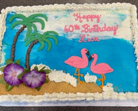 Flamingo Ruffle Cake Tutorial - My Cake School